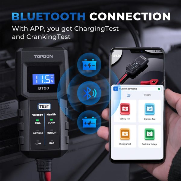 TOPDON BT 20 - Entry Level Wireless Tester For 12V Battery. Hot on Sale - Image 5