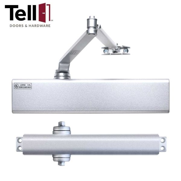 TELL DC100159 - 800 Series Heavy Duty Commercial Door Closer Grade 1 - Full Cover Backcheck - Aluminum Surface Online Sale - Image 2