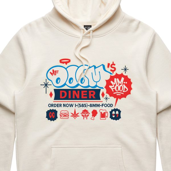 DOOM’s Diner Hoodie  - Ecru Hot on Sale - Image 2