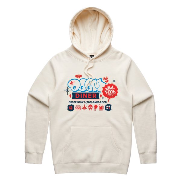 DOOM’s Diner Hoodie  - Ecru Hot on Sale