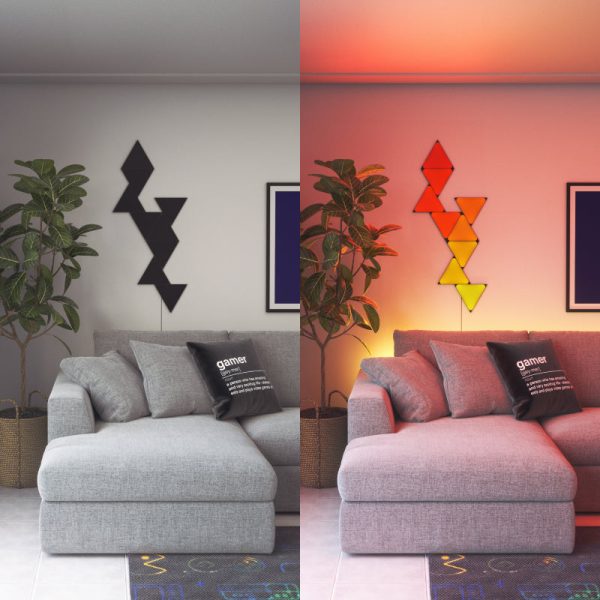 Nanoleaf Shapes | Triangles | SMK | Black | 9 Pack | CA USA on Sale - Image 4