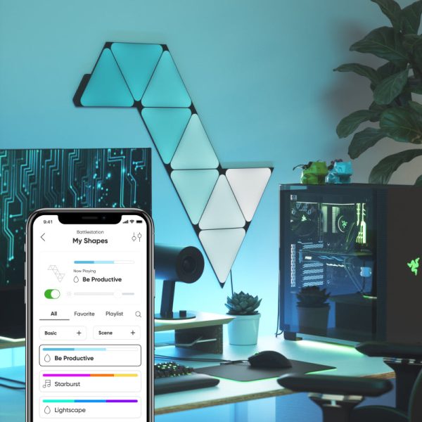 Nanoleaf Shapes | Triangles | SMK | Black | 9 Pack | CA USA on Sale - Image 3