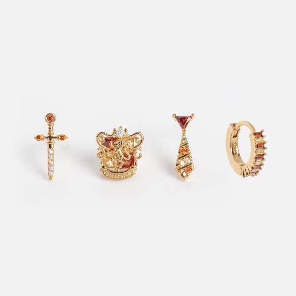 Harry Potter Gryffindor House Earring Set For Discount